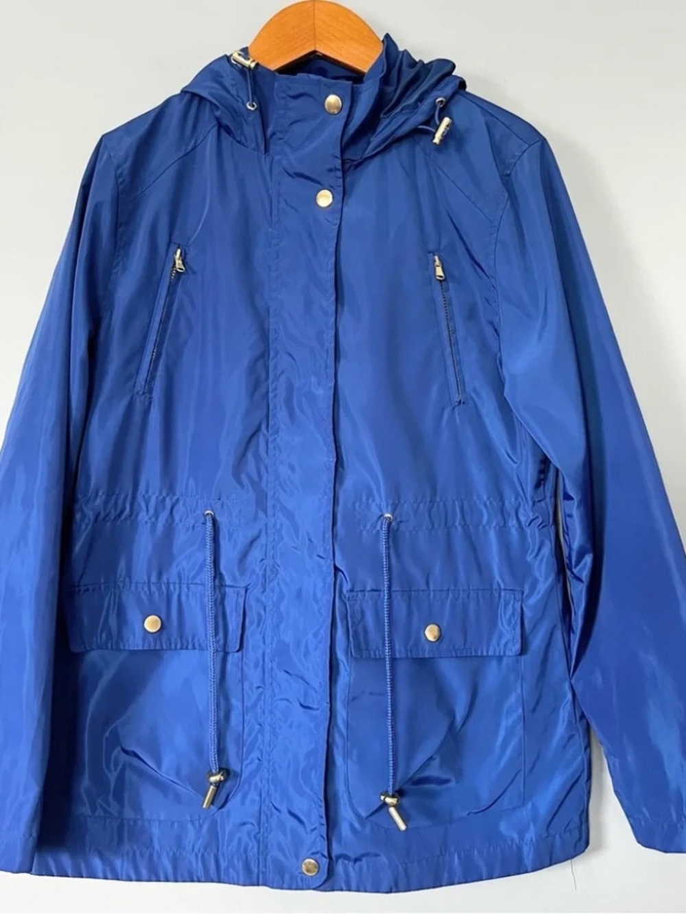 Everlast Vintage Blue Hooded Windbreaker Jacket Size Small